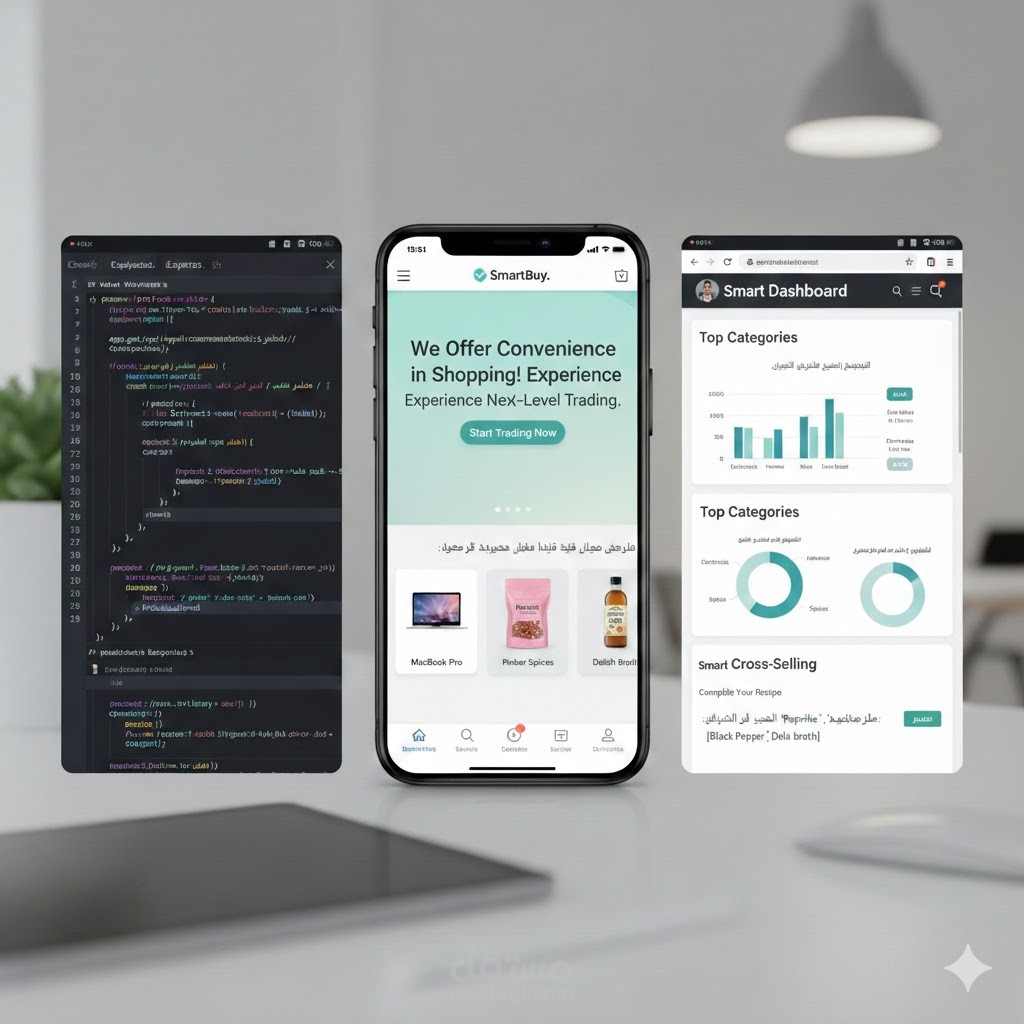 صميم وتطوير متجر إلكتروني ذكي (Smart E-commerce) مزود بنظام ترشيح المنتجات (Recommendation System)