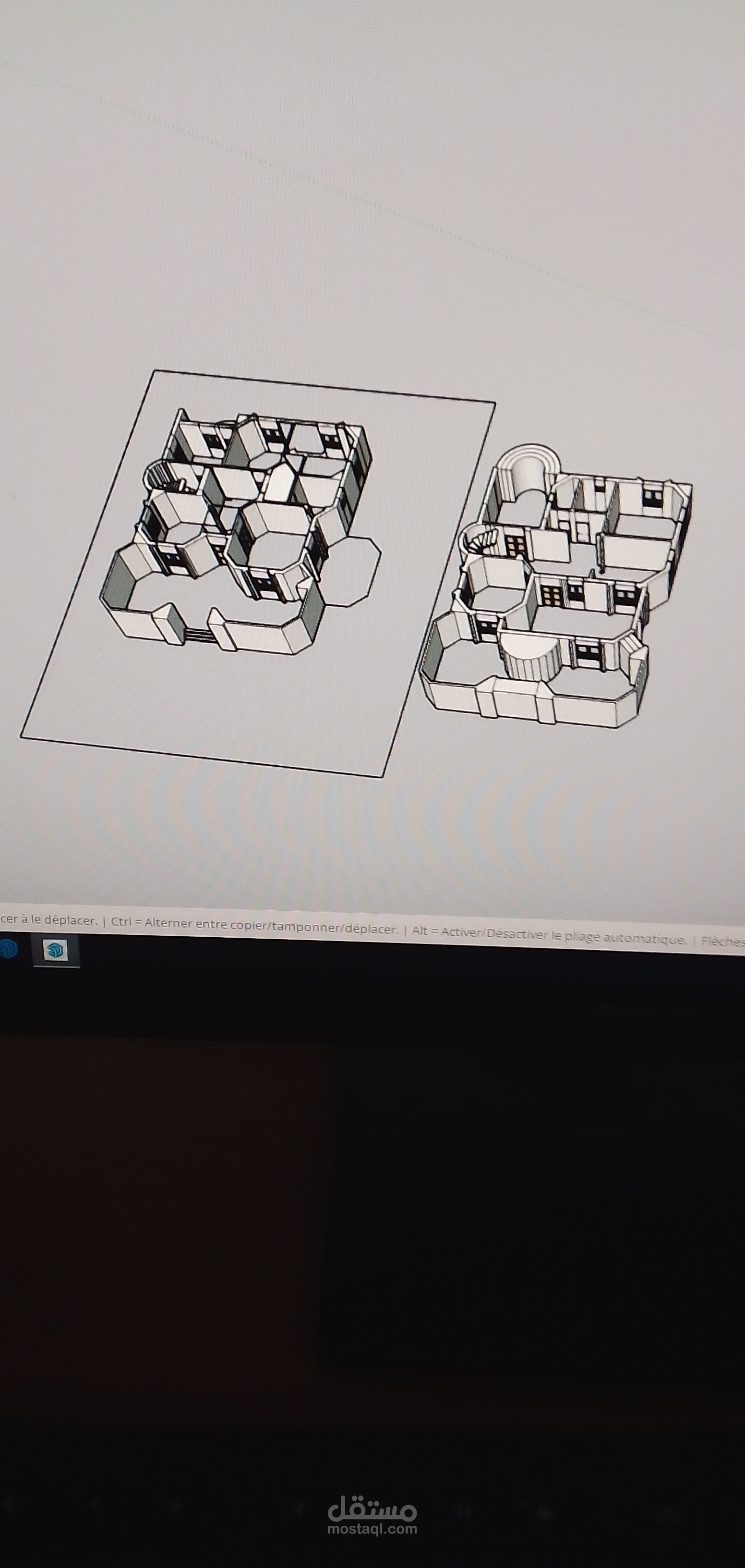 نموذج ثلاثي الأبعاد لمبنى معماري – SketchUp