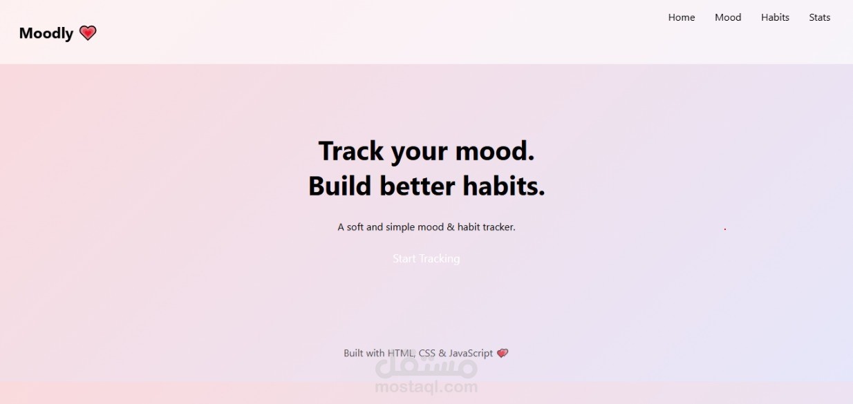 Moodly-Personal Mood And Habit Tracker(Front-End)