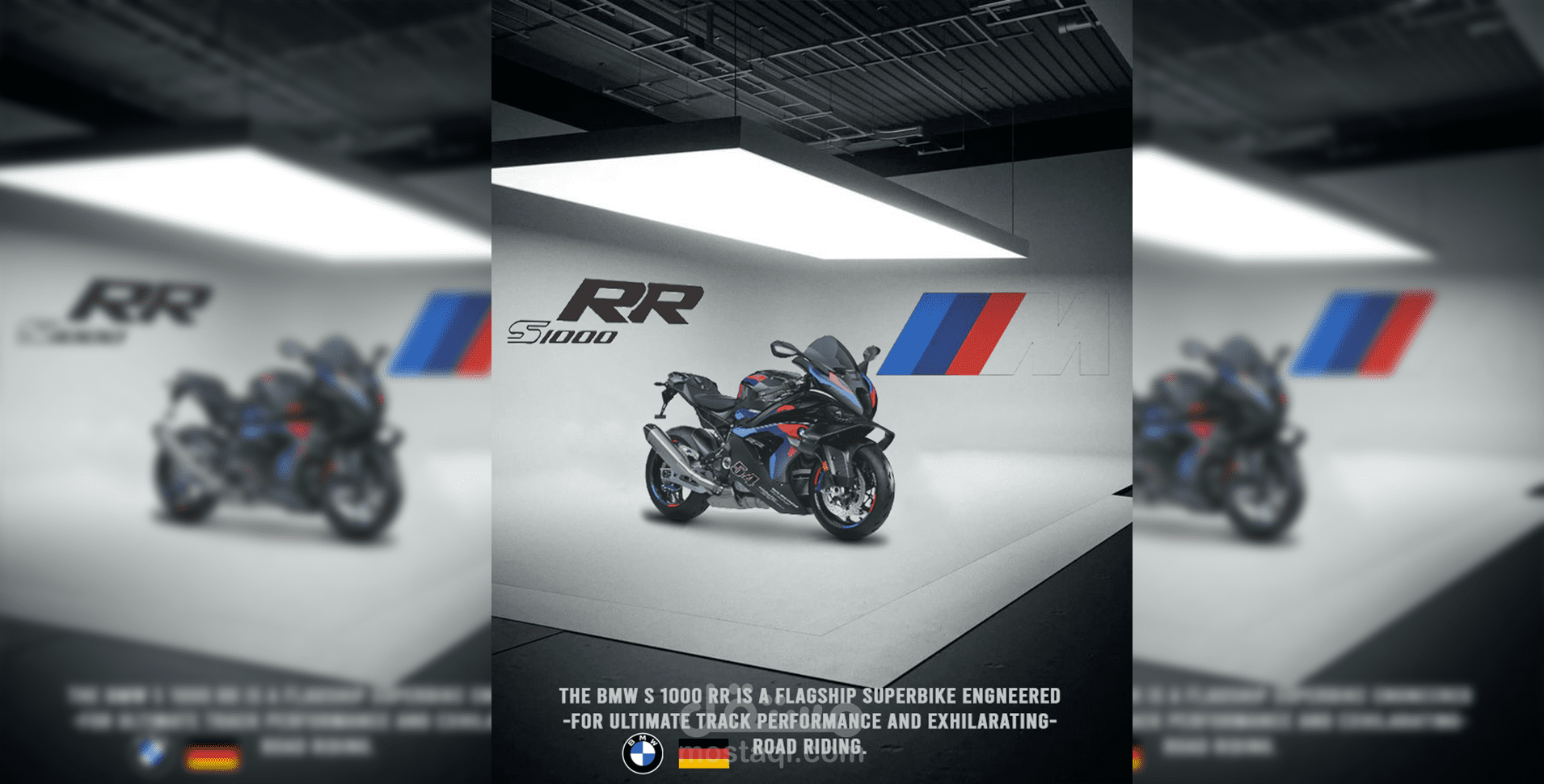 تصميم ابداعي لBMW S1000RR لمعرض لبيع الدراجات النارية