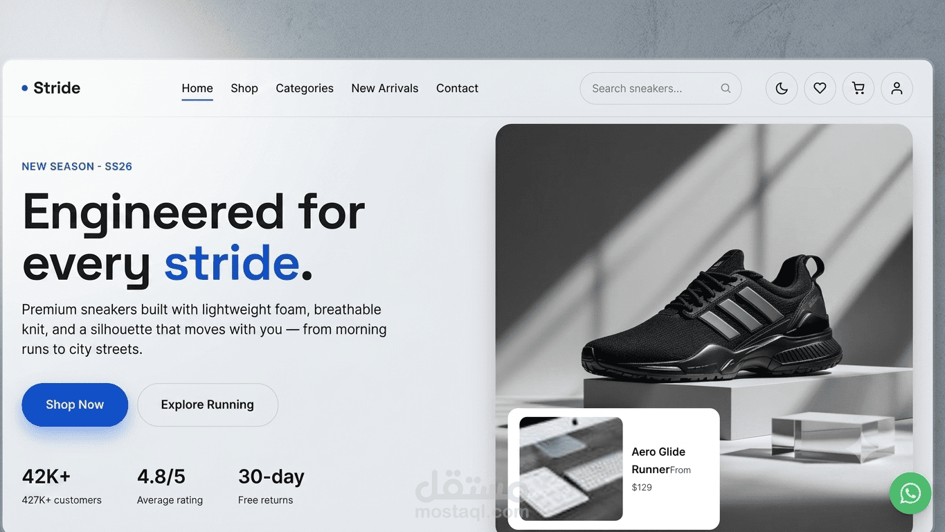 Stride – Premium Sneaker E-commerce Website