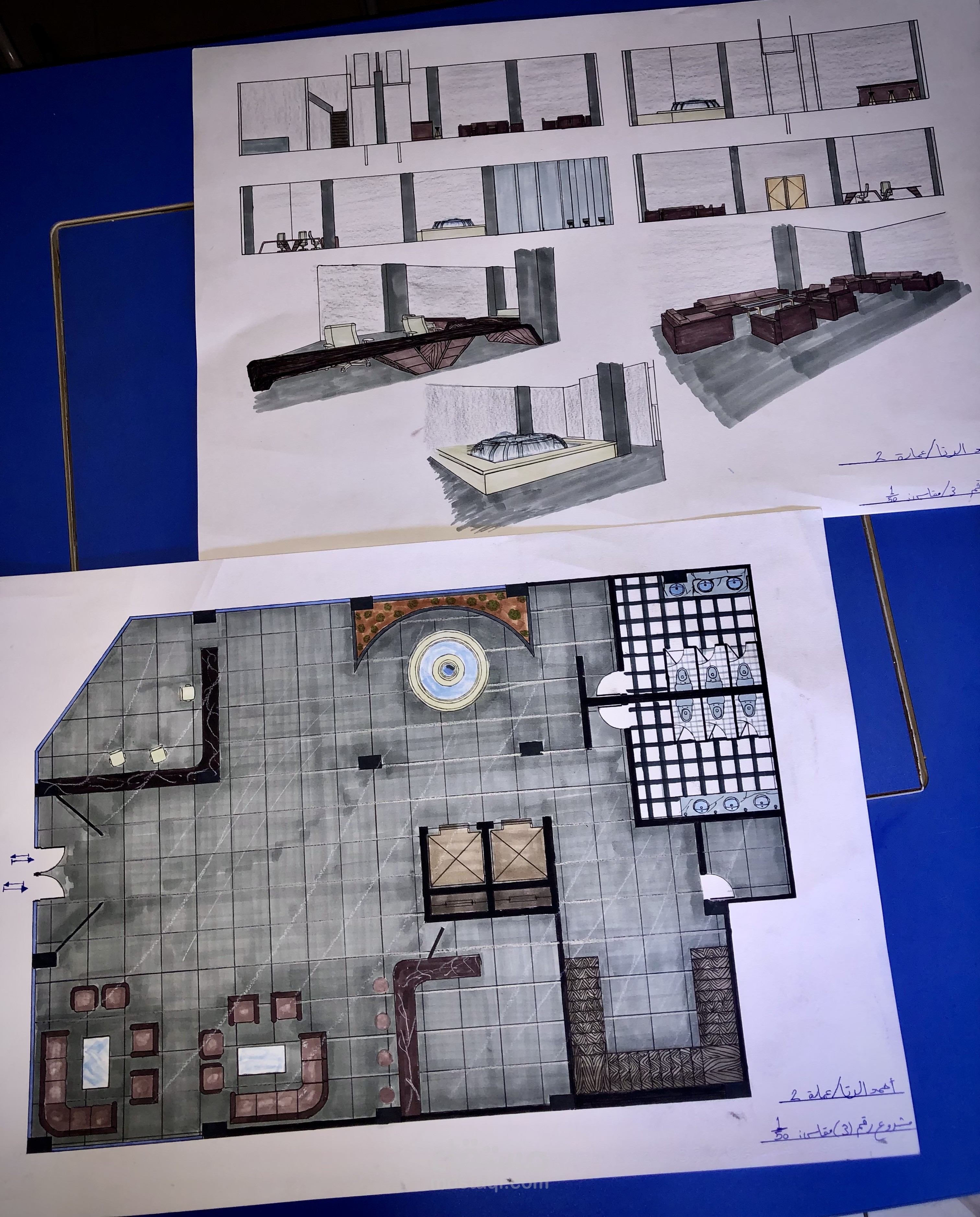 رسم هندسي بواسطة الأوتوكاد و تعديل بواسطة الفوتوشوب