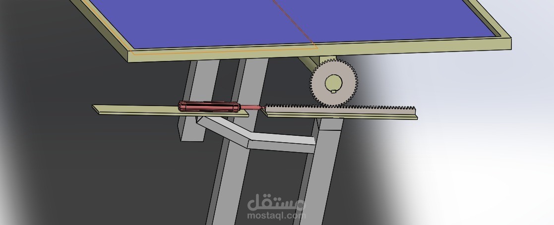 تصميم نظام شمسي يتتبع الشمس ٢٤ ساعه بزاوية ٣١ درجة