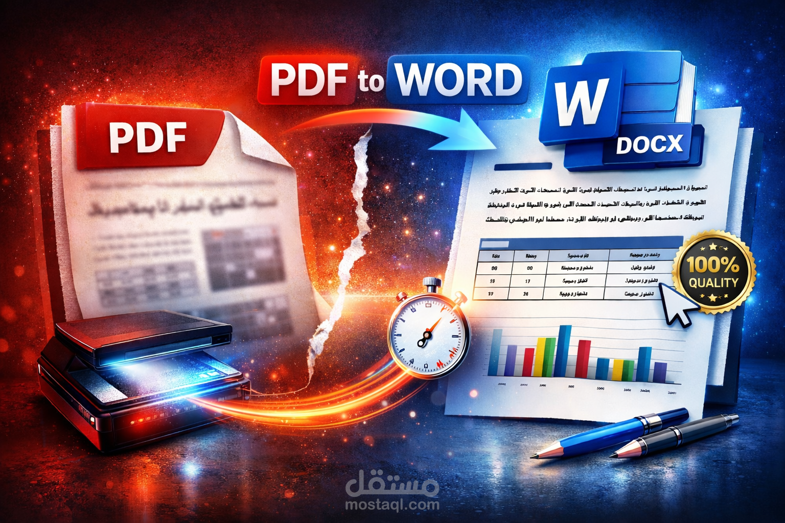 تحويل ملفات PDF إلى Word بدقة تامة مع الحفاظ على التنسيق الكامل