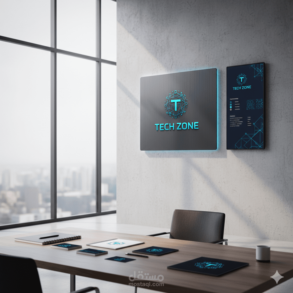 هوية بصرية لشركة "تيك زون" (Tech Zone)