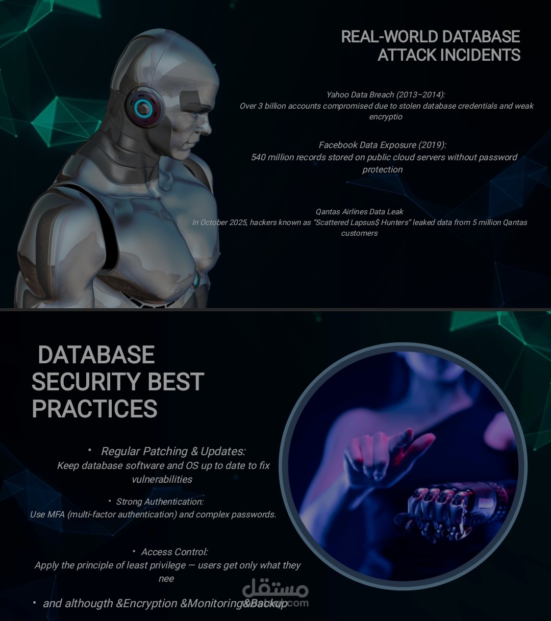 عرض تقديمي عن أمن قواعد البيانات (Database Security Presentation)