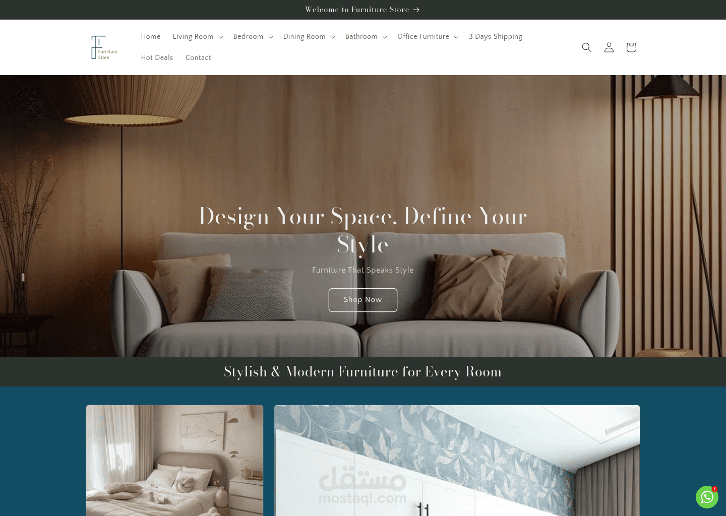 Responsive Furniture E-Commerce Website