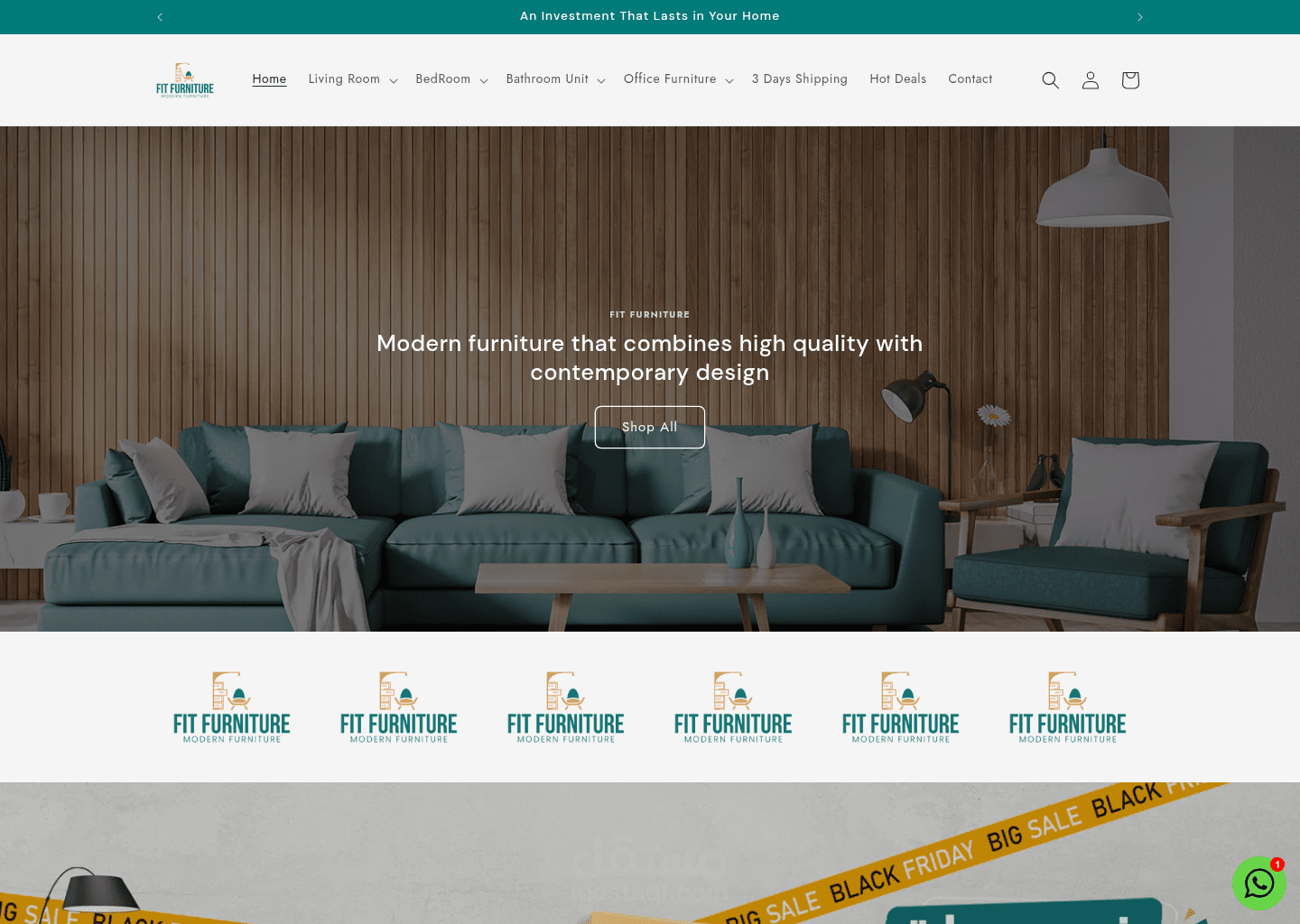 A responsive furniture store website with clean design, product sections, and user-friendly navigation