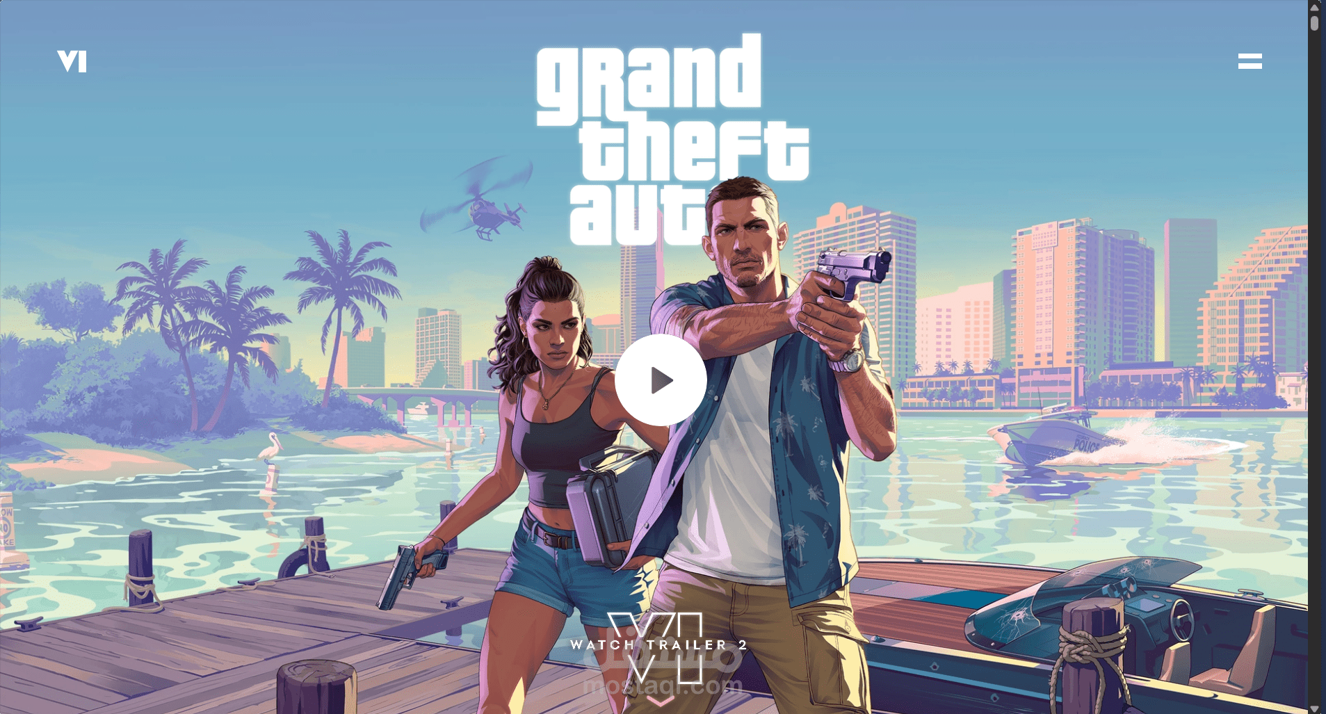 محاكاة موقع GTA VI: تجربة ويب سينمائية تفاعلية (Next.js 16 + GSAP)