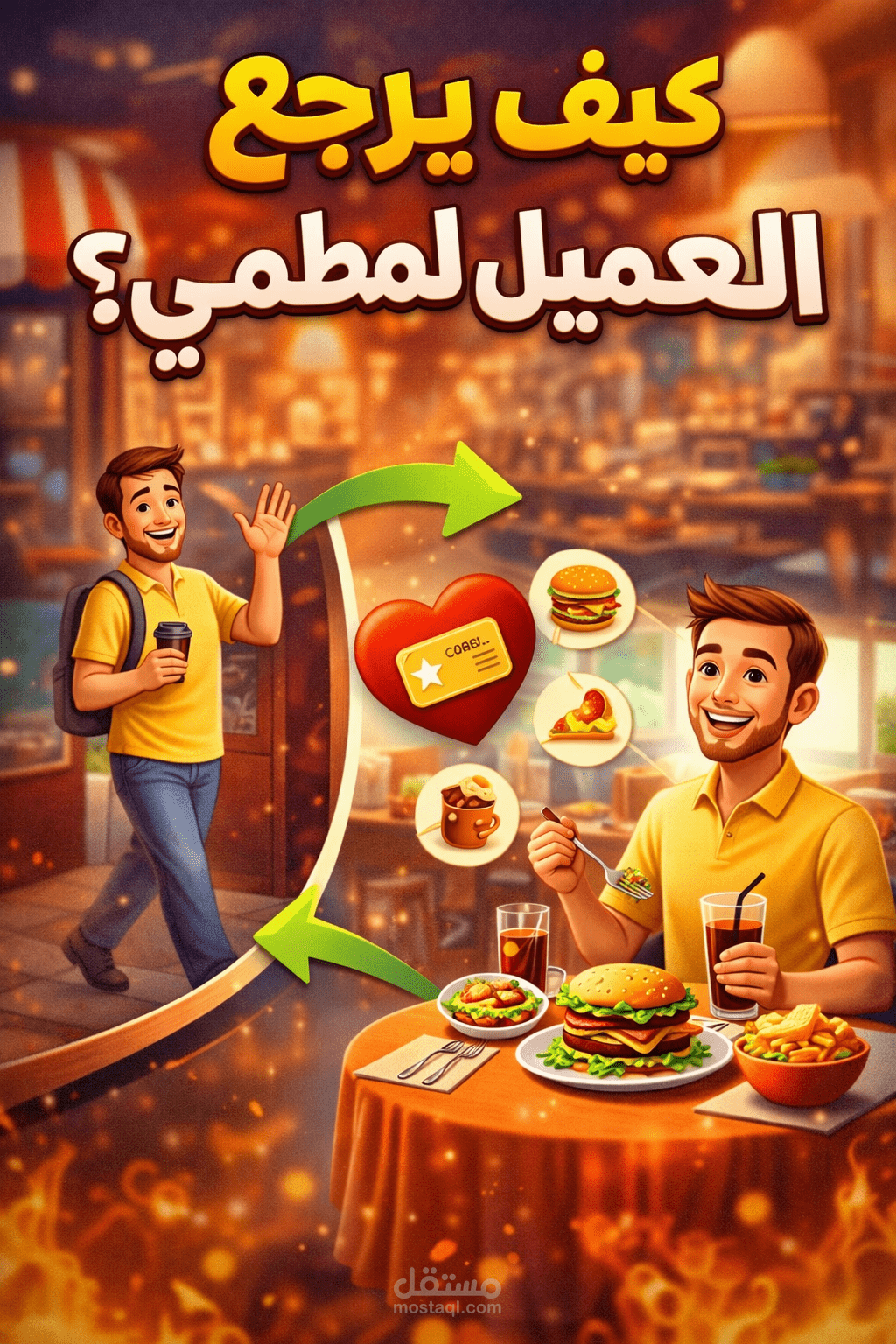 من أعمالي: فيديو توضيحي عن استراتيجيات إعادة العميل للمطعم