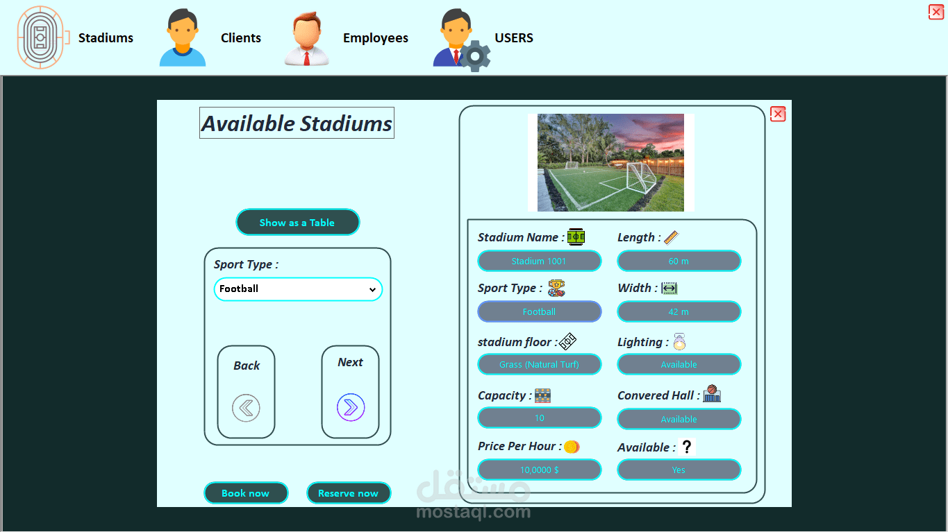 Stadium Booking Management System