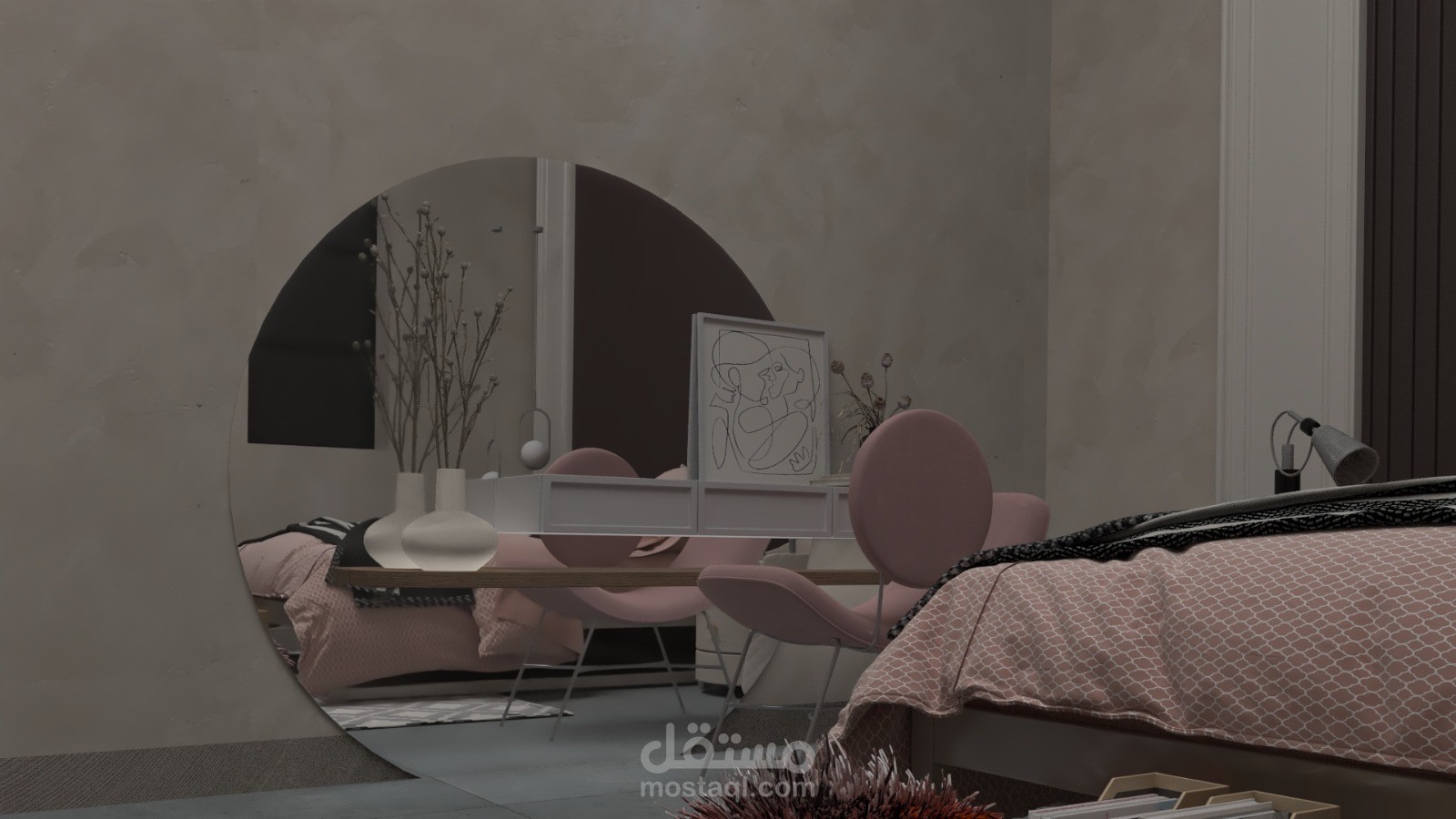 أنوثة ناعمة في مرآة هادئة