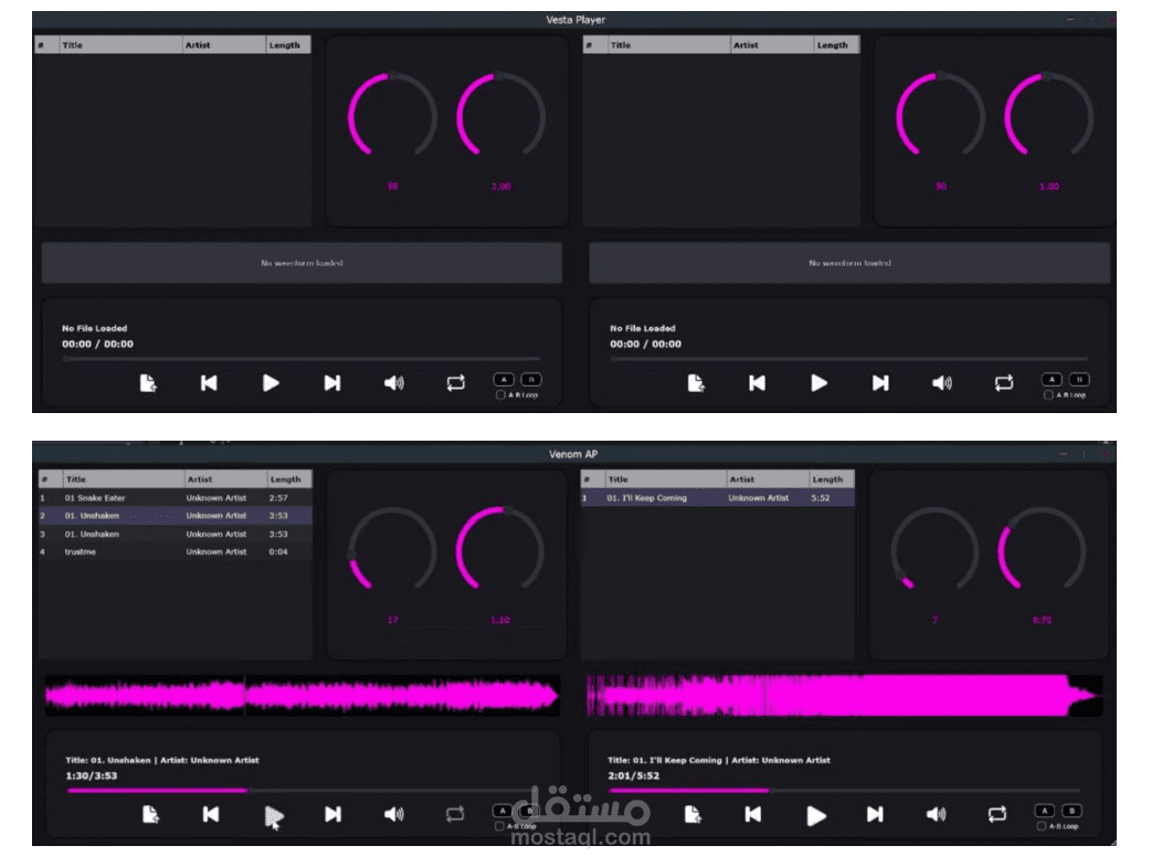 Custom Audio Player And Mixer Developed with C++ and JUCE