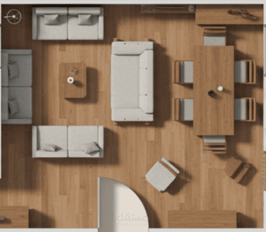 تصميم لشقه 2D ومقترح فرش