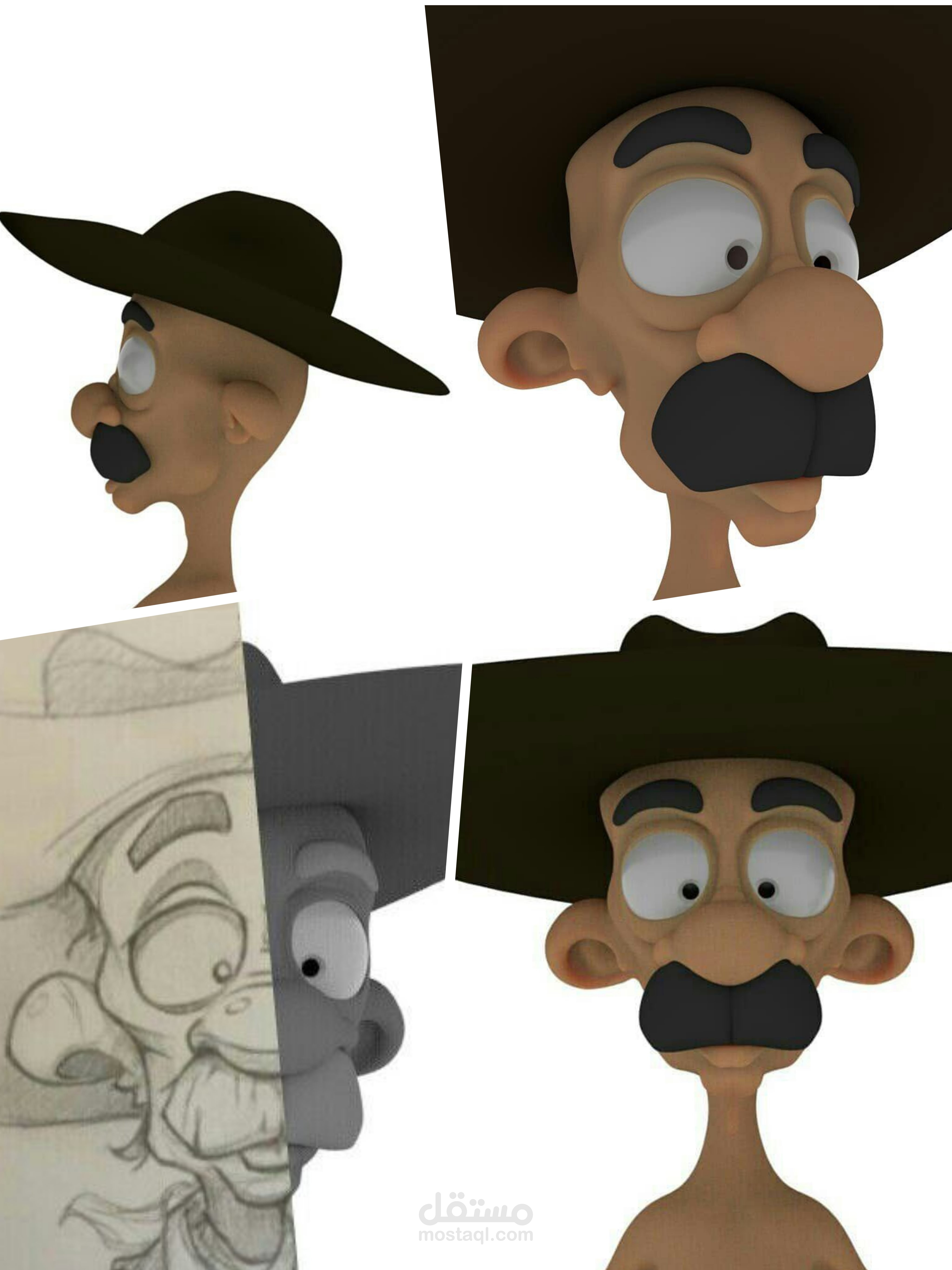 3d modeling, cowboy