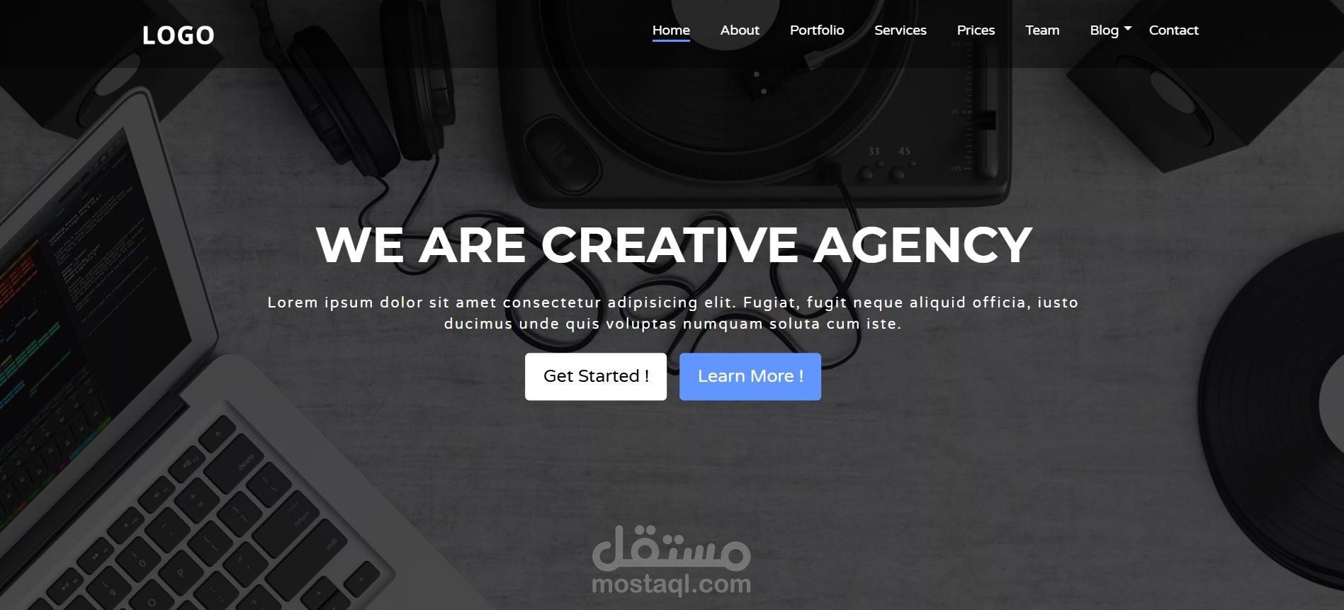 تصميم موقع كامل إحترافي بإستعمال HTML & CSS