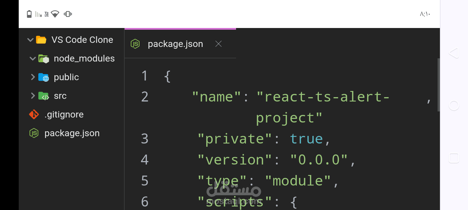 VS Code Clone – محاكاة واجهة Visual Studio Code