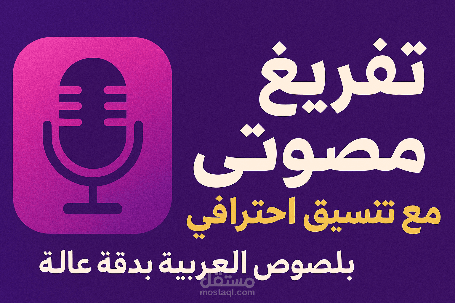 تفريغ مقاطع صوتية و تحوليها لنص مكتوب باحتراف