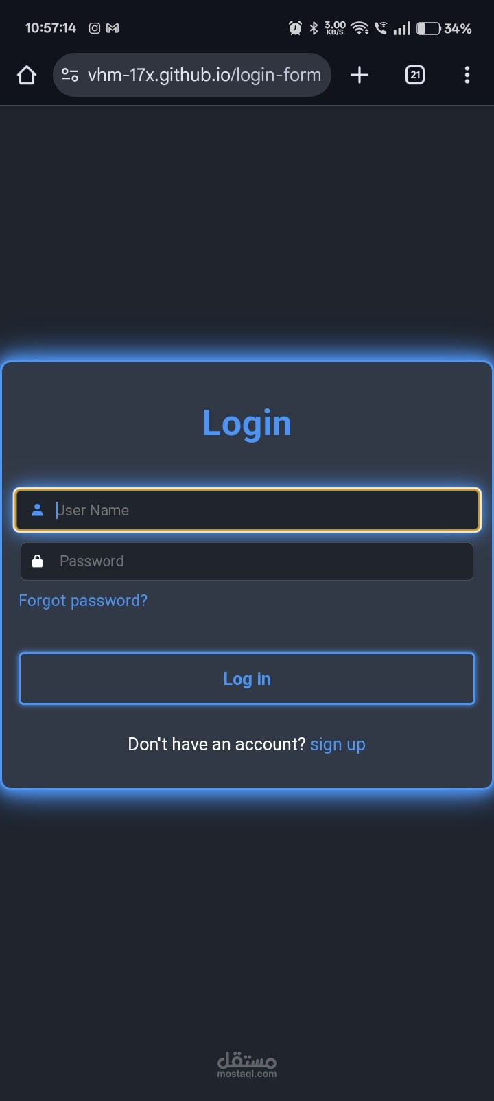 Login & Register Page UI