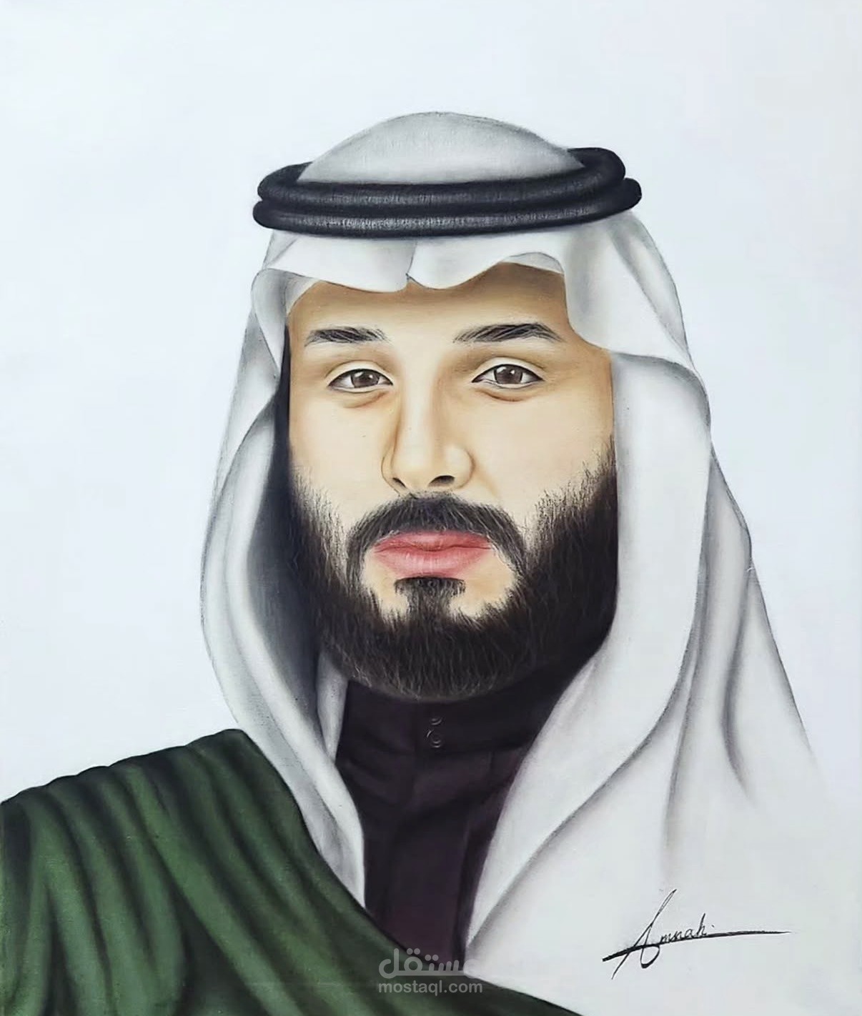 رسم يدوي على لوحة كانفس