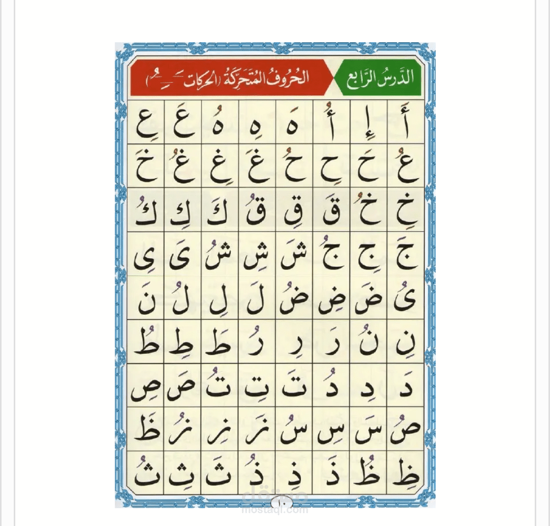 تدريب متكامل على إتقان القاعدة النورانية للقراءة الصحيحة