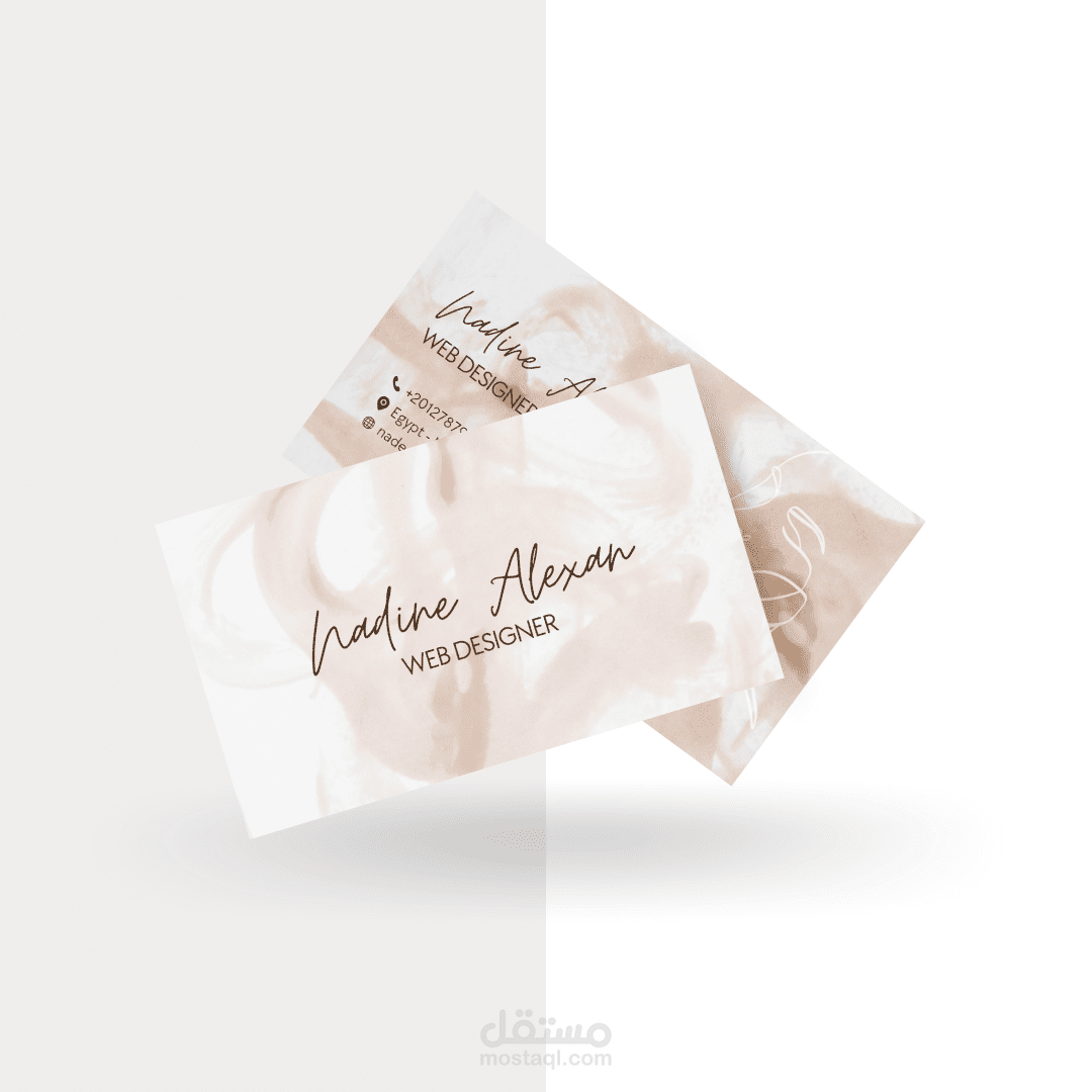 تصميم كارت أعمال (Business Card) احترافي مع QR Code