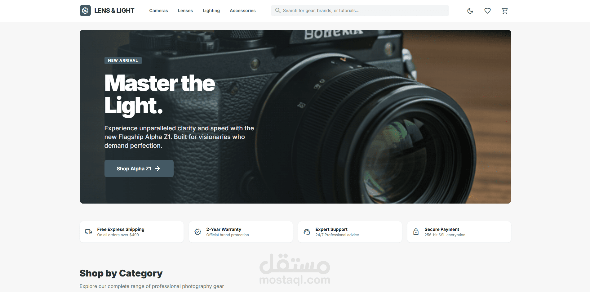 متجر الكتروني لادوات التصوير