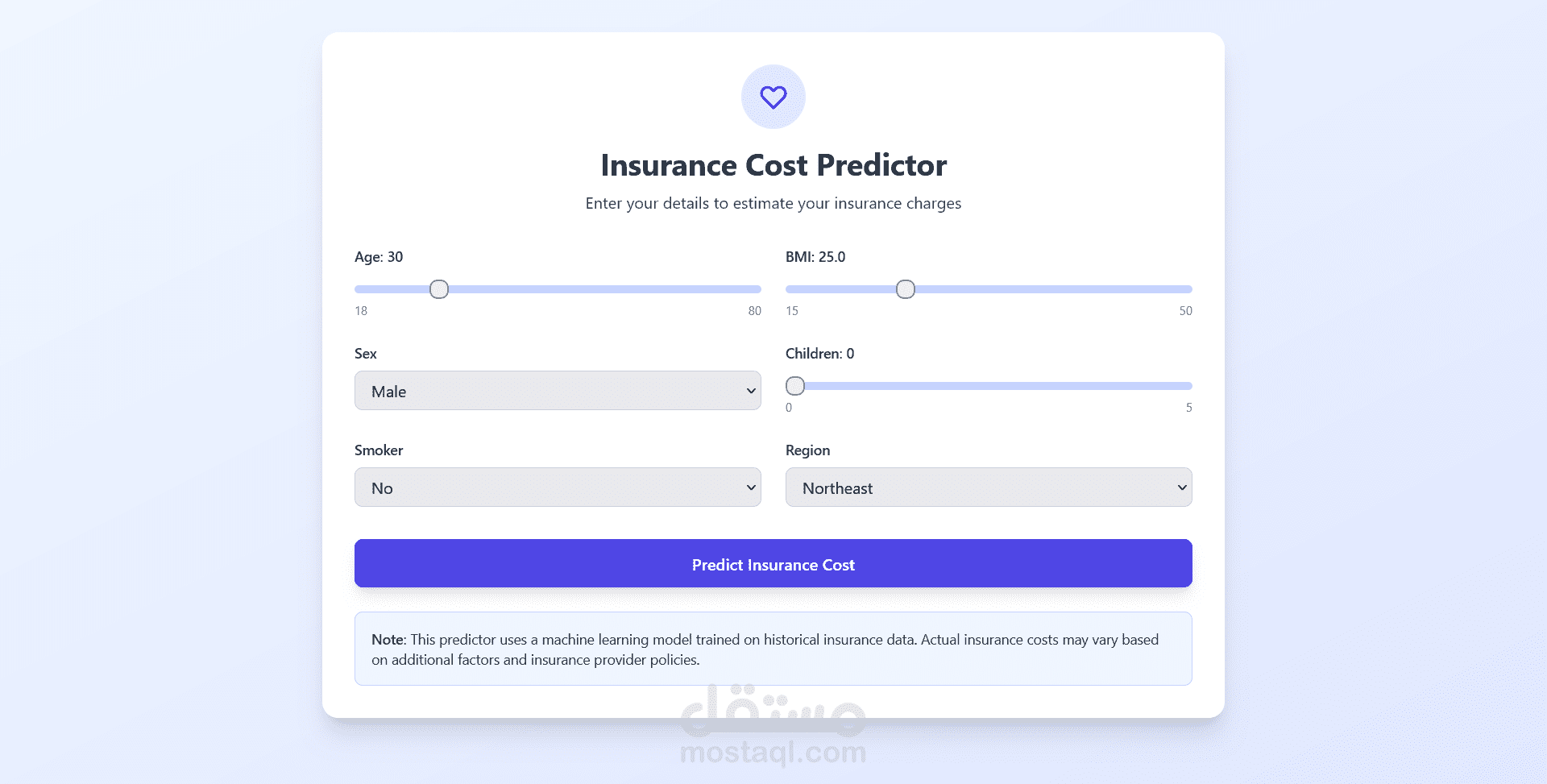Insurance Cost Predictor App