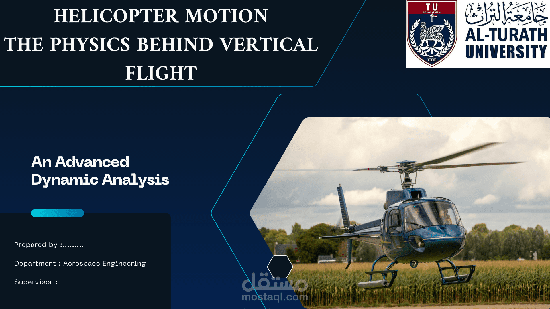 Presentation for Aerospace engineering about helicopter motion
