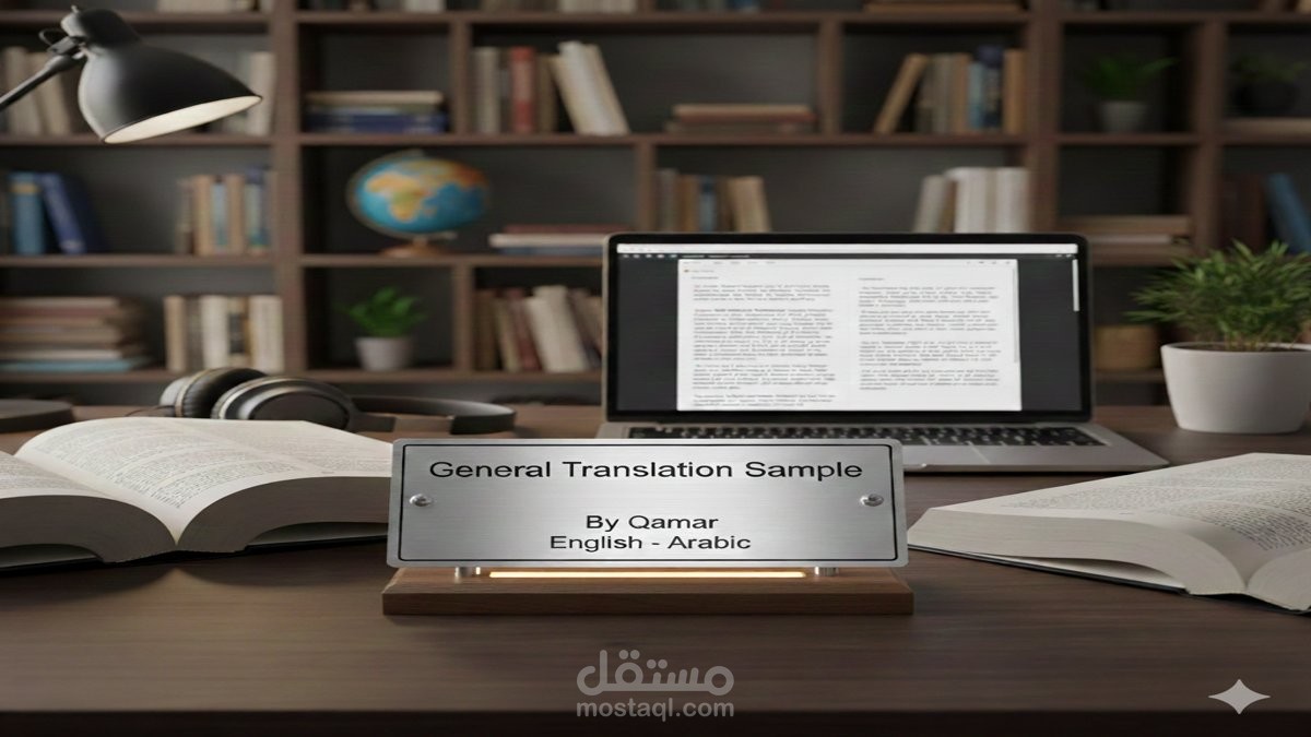 General Translation Sample – ترجمة نص عام