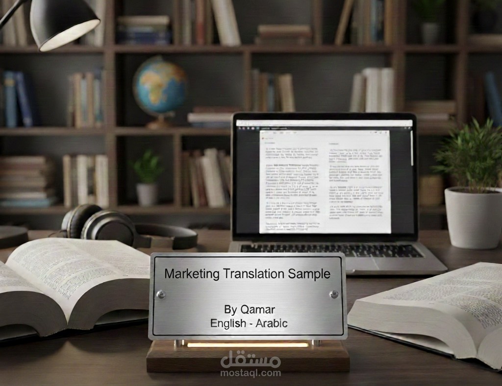 Marketing Translation Sample – ترجمة تسويقية