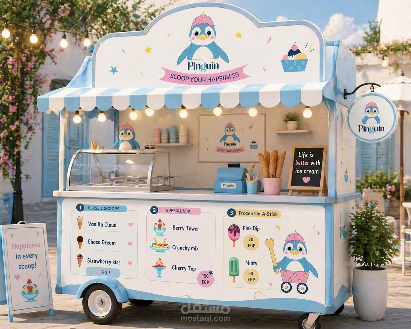 Scoop the Joy – Ice Cream Menu Design