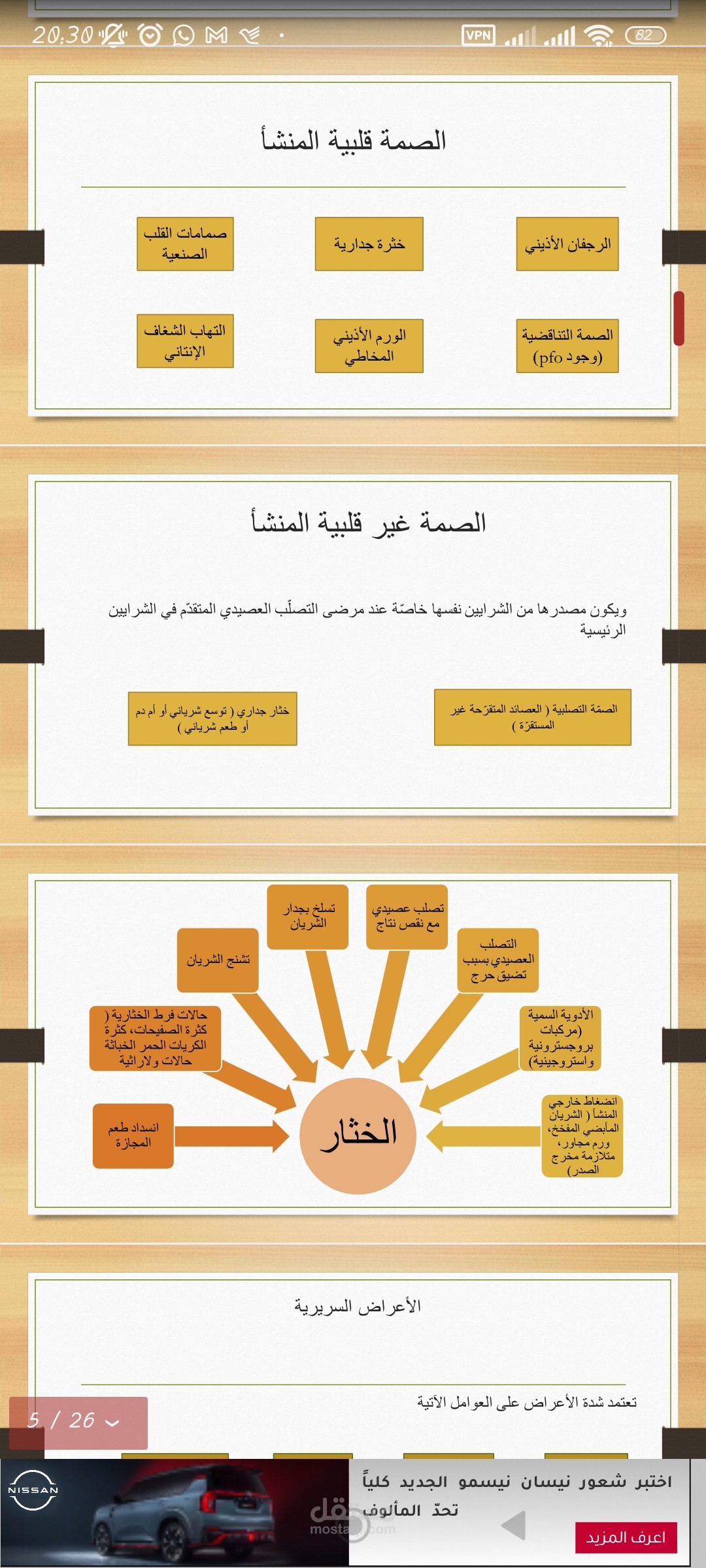 محاضرة علمية باسم الانسداد الشرياني الحاد