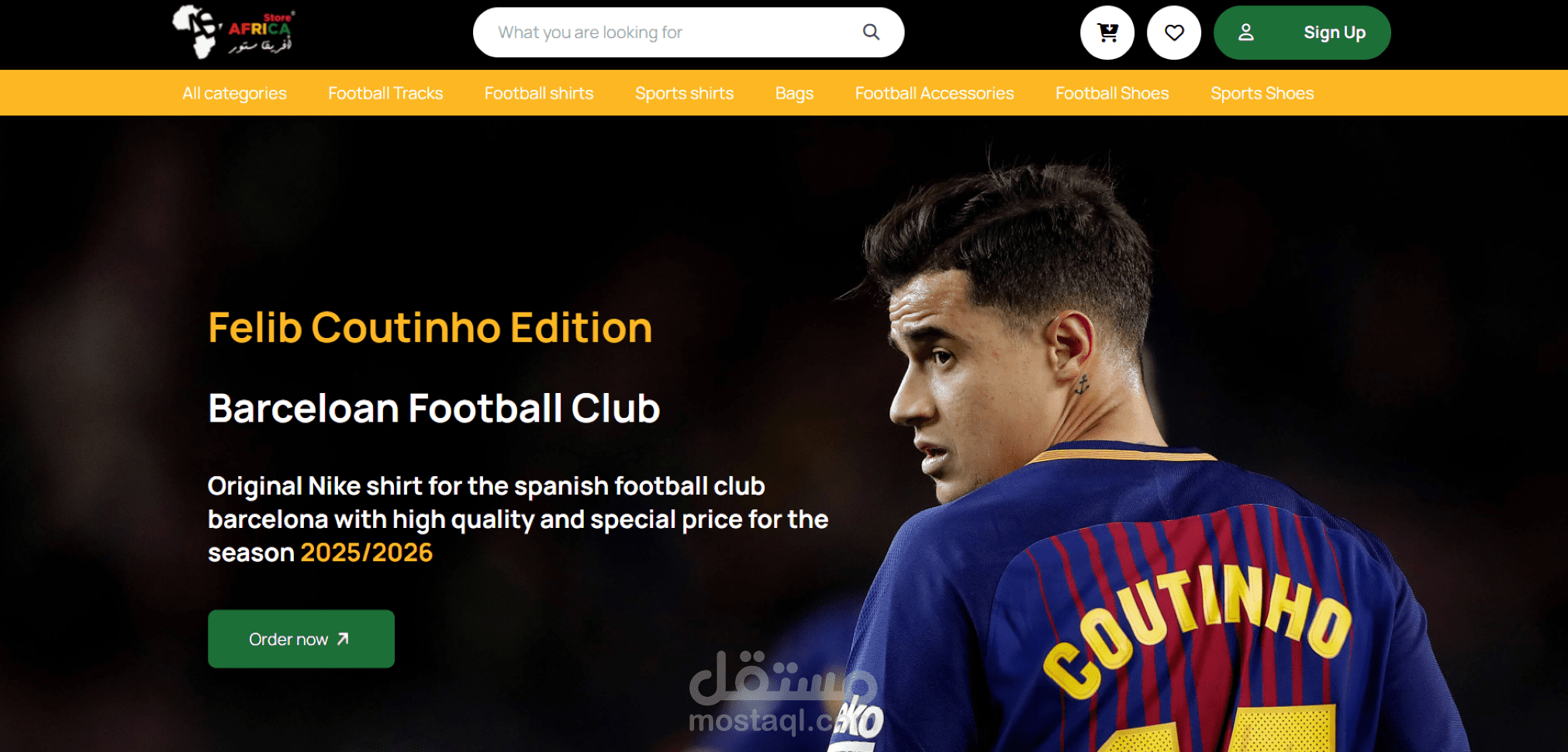 تطوير متجر إلكتروني احترافي لبيع الملابس والمستلزمات الرياضية