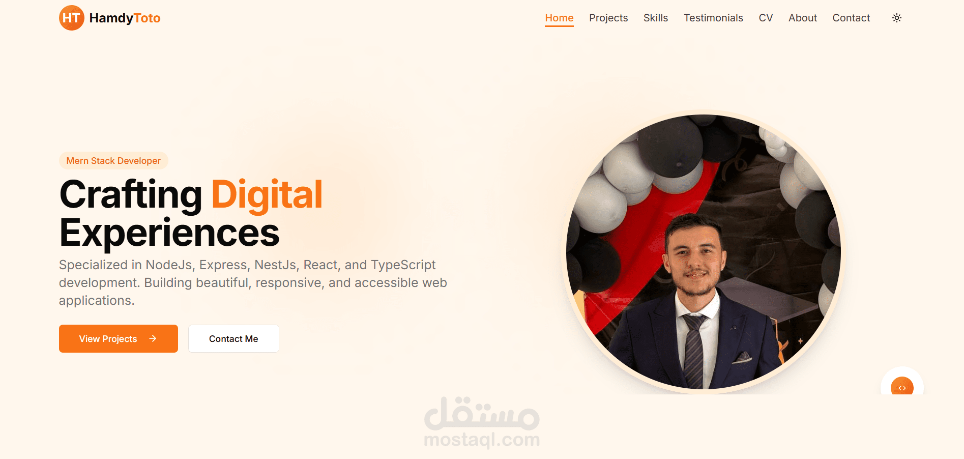 خدمة تصميم وبناء بورتفوليو (Portfolio) احترافي لعرض أعمالك