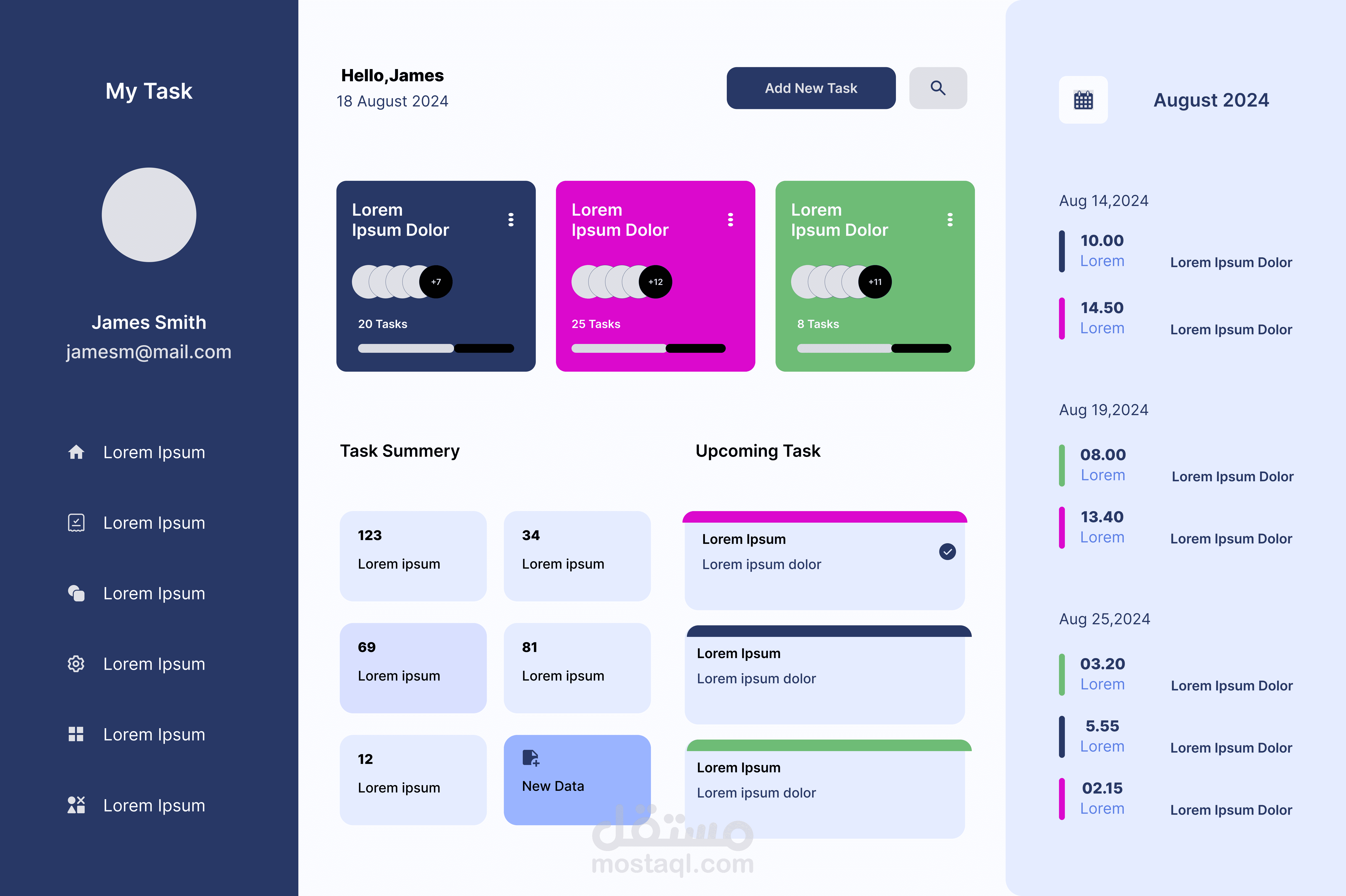 لوحه تحكم لادراه الوقت و المهام