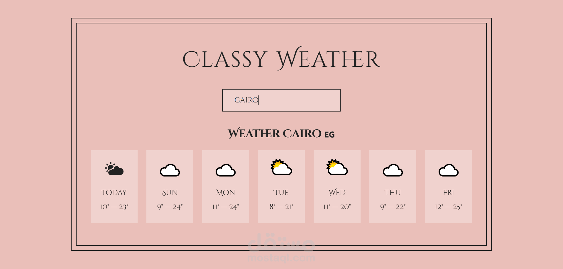 Interactive Weather Forecast Application