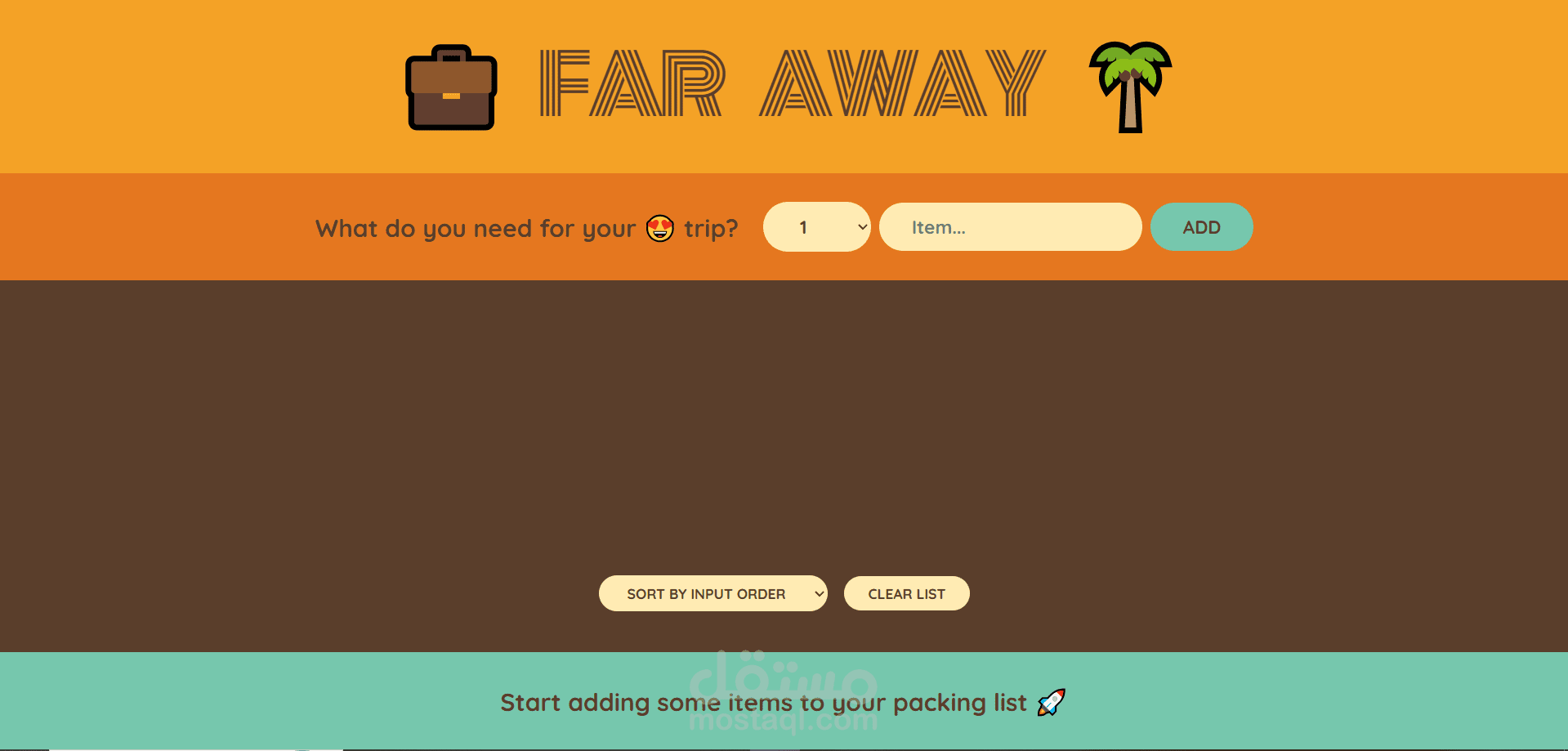 Travel List App with React