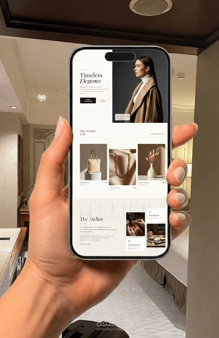 تصميم موقع متجر ملابس راقي