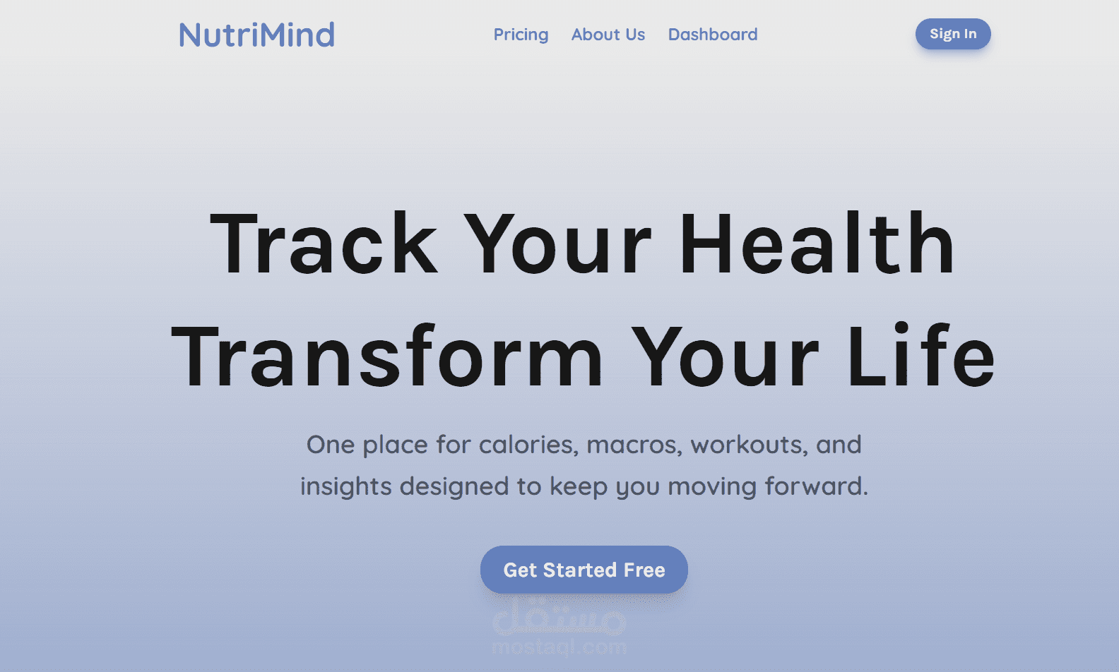 NutriMind ~ Health Tracking Website