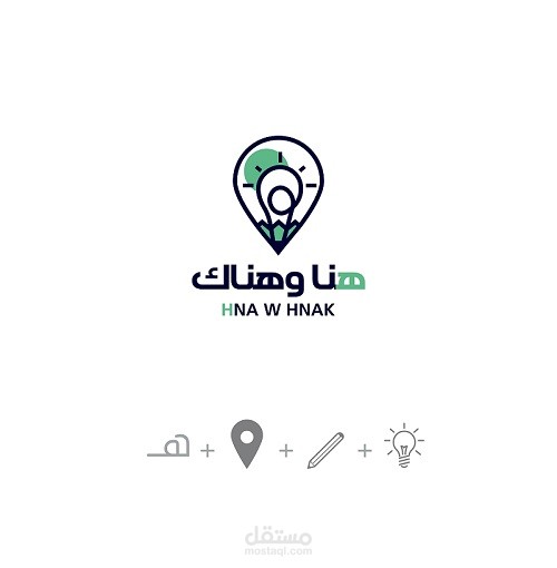 لوجو ويب سايت هنا وهناك