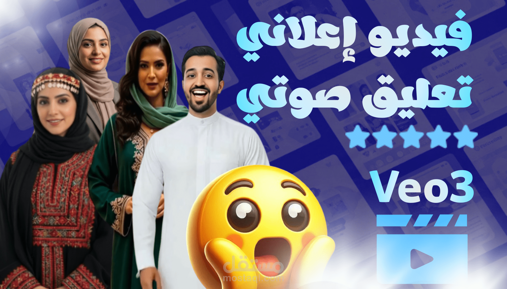 تصميم فيديوهات Veo3 لشخصيات AI  + التعليق الصوتي بهدف التسويق