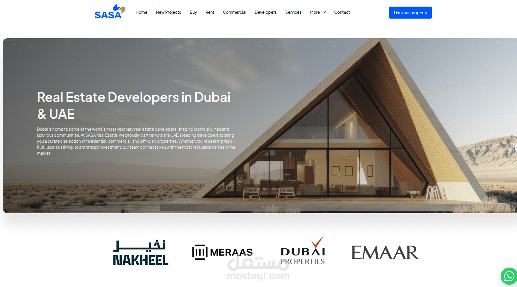 Sasa Real Estate – موقع إلكتروني ونظام داخلي لإدارة العقارات