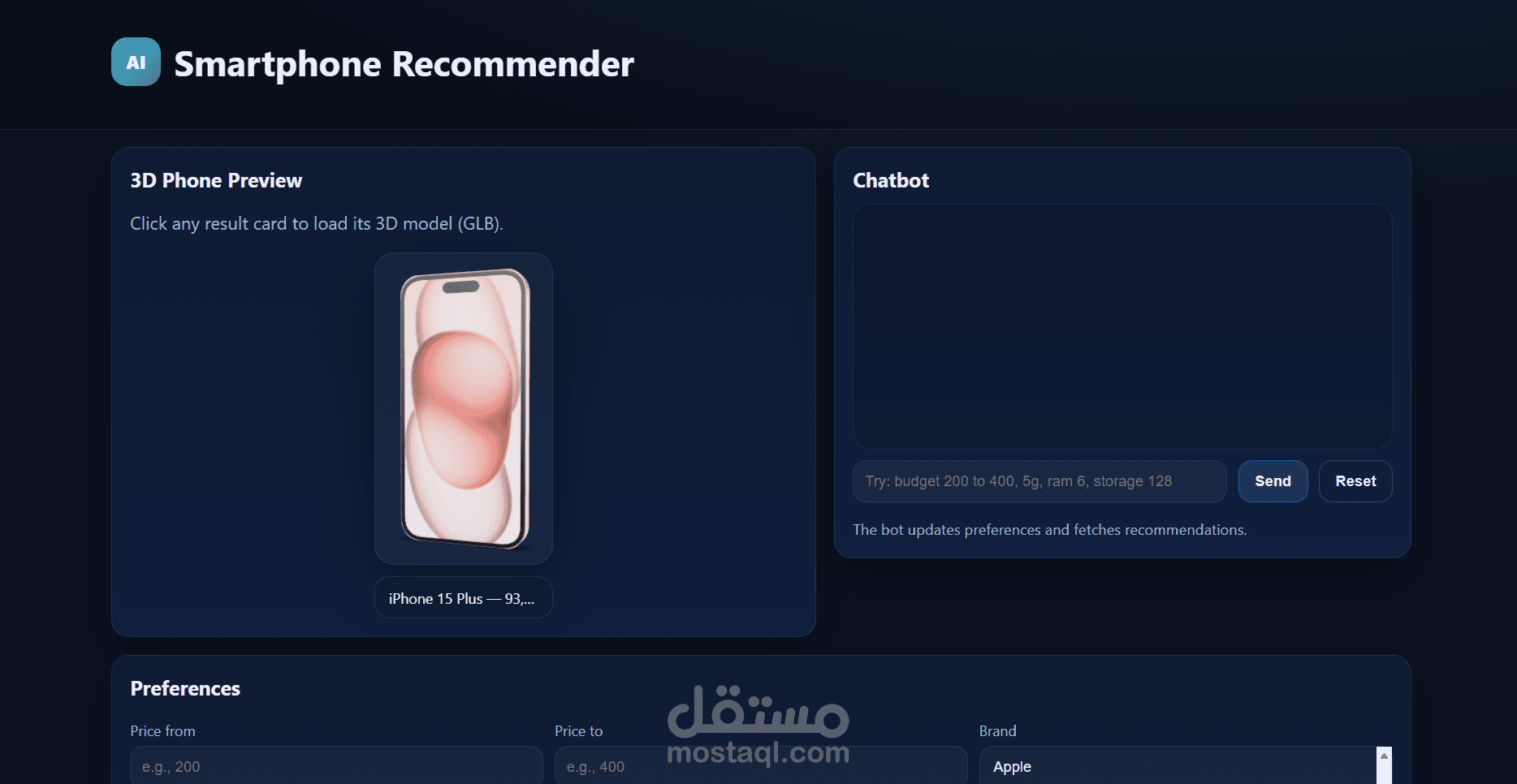 Smartphone Recommendation System