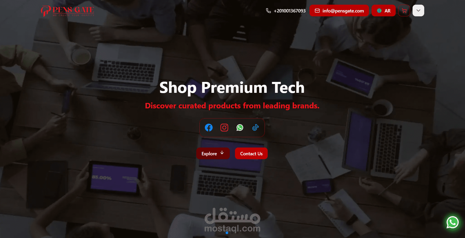 Pensgate - موقع لشركة إعلانات وتسويق تقدم خدمات طباعة وتصميم وحلول تسويقية مبتكرة