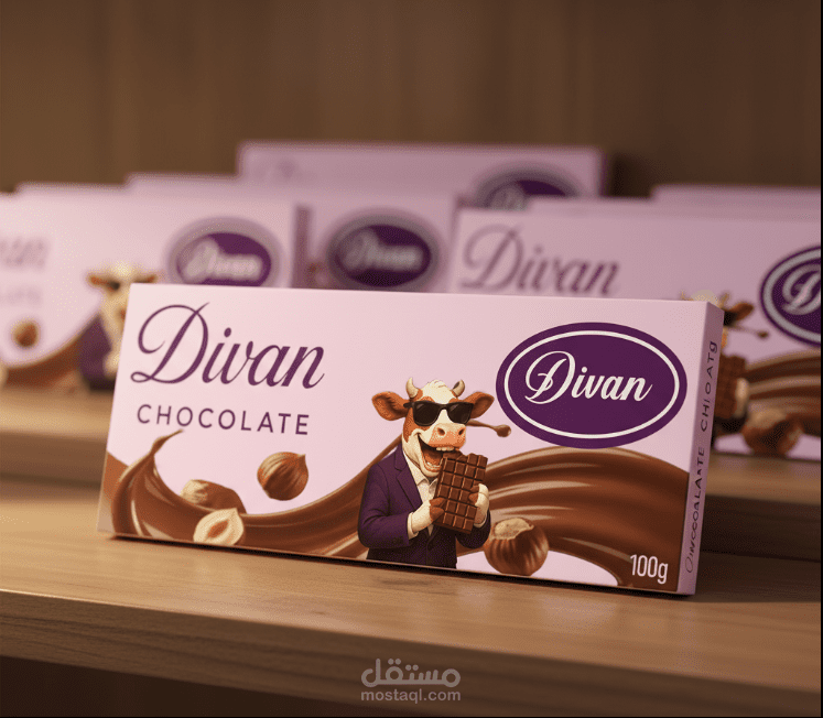 عمل كرتونة لوح شوكولا لعميل وهمي