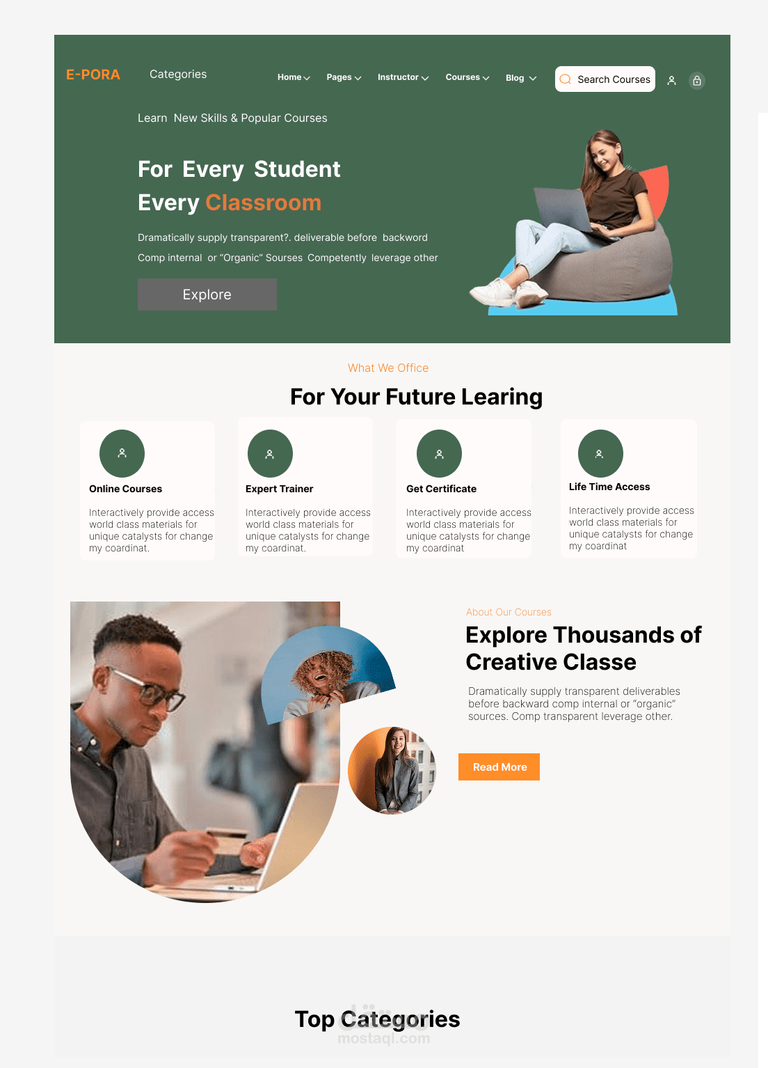 UI/UX Landing Page Design