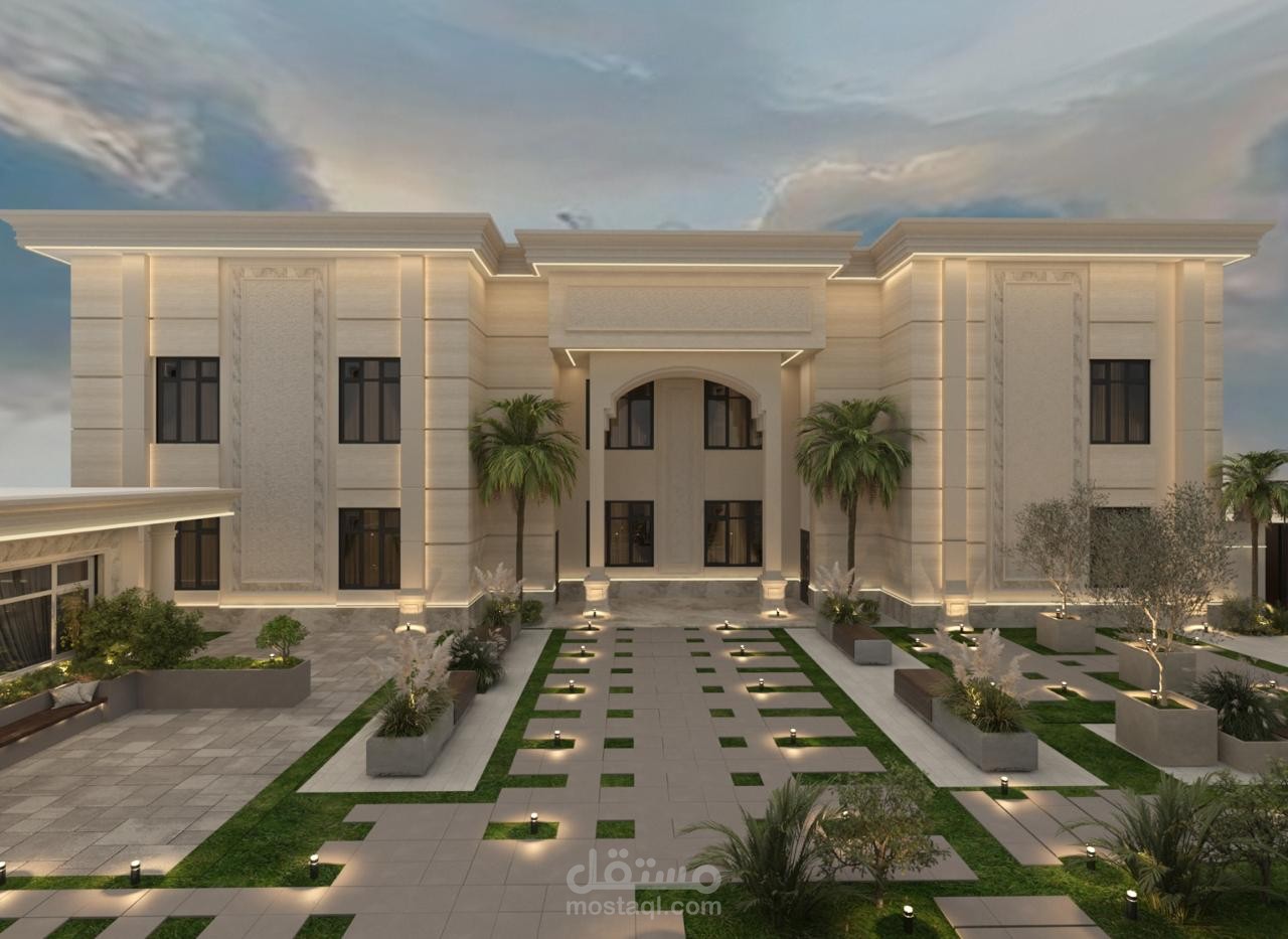 تصميم واجهة ولاند سكيب لمزرعة