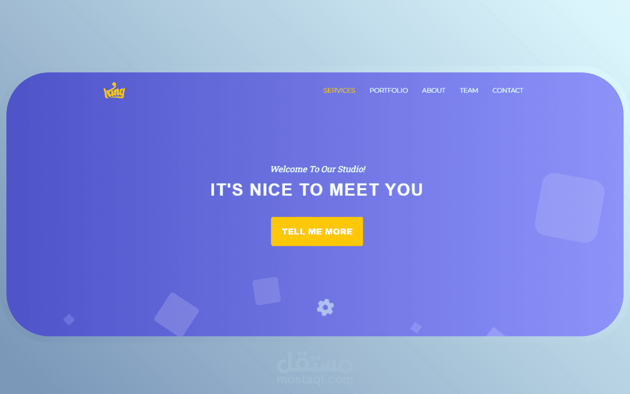 واجهة Landing Page عصرية