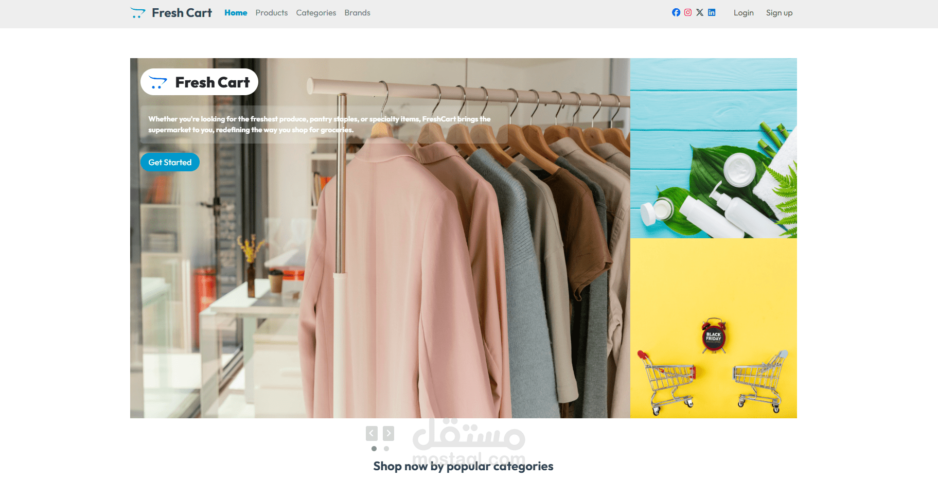 تطوير واجهة متجر إلكتروني احترافية